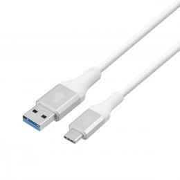 Kabel USB 3.0 - USB C 2m PREMIUM 3A biały TPE