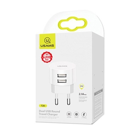 Ładowarka sieciowa T20 2XUSB 2,1A Okrągła Ładowarka sieciowa T20 2XUSB 2,1A Okrągła