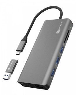 Stacja dokująca IB-DK4070-CPD 12w1,2xHDMI,AUDIO,CR,VGA