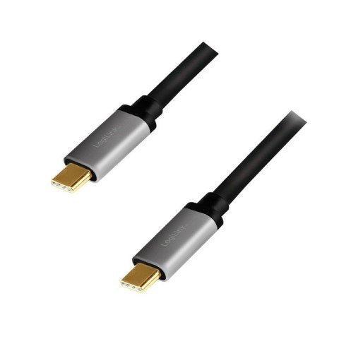 Kabel USB-C M/M, 4K/60 Hz, PD aluminiowy 1m