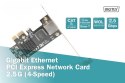 Karta sieciowa przewodowa PCI Express 1x RJ45 2.5 Gigabit Ethernet 10/100/1000/2500Mbps