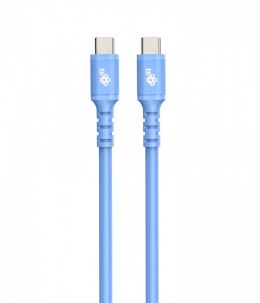 Kabel USB C - USB C 1m silikonowy niebieski