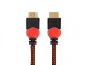 Kabel HDMI 2.0 czerwono-czarny 3 m, GCL-04