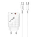 Ładowarka sieciowa USB Quick Charge Power Delivery 3.0 18W +1m kabel USB typ C, LA-05 C