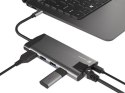 Stacja dokująca Multiport Fowler Plus USB-C PD, 3x USB 3.0, HDMI 4K, RJ45, SD, micro SD