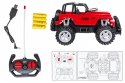 Auto RC rock crawler czerwone