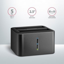 ADSA-D25 MINI stacja dokująca USB 3.2 Gen 1 - 2x SATA 6G 2.5