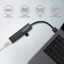 HMA-GL3A Wieloportowy hub USB 4in1, 5Gbps, 3x USB-A + GLAN, metalowy, 20cm USB-A kabel