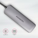 HMC-5 Wieloportowy hub USB 5in1, 5Gbps, 2x USB-A, HDMI 4K/30Hz, SD/microSD, PD 100W, 20cm USB-C kabel