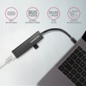 HMC-GL3A Wieloportowy hub USB 4in1, 5Gbps, 3x USB-A + GLAN, 20cm USB-C kabel