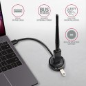 HUE-P1A Hub 4-portowy USB 3.2 Gen 1 round, 30cm USB-A kabel, microUSB dodatkowe zasilanie