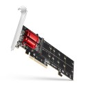 PCEM2-ND Kontroler PCIe x 8, 2x slot M.2 NVMe M-key RAID wsparcie dla płyt bez bifurkacji, w zestawie, SP & LP