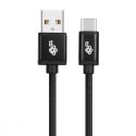 Kabel USB-USB C 1.5m czarny sznurek premium