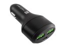 Ładowarka samochodowa Coney 2x USB 1x USB-C QC 3.0 Power Delivery 84W Czarna