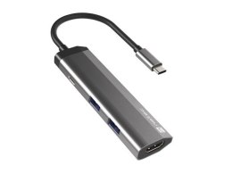 Stacja dokująca Multi Port Fowler Slim USB-C PD, 2x USB 3.0, HDMI 4K