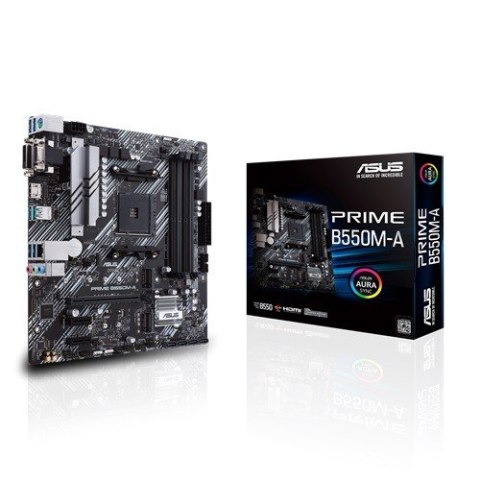Płyta główna PRIME B550M-A AM4 4DDR4 DVI-D/HDMI M.2 mATX Płyta główna PRIME B550M-A AM4 4DDR4 DVI-D/HDMI M.2 mATX
