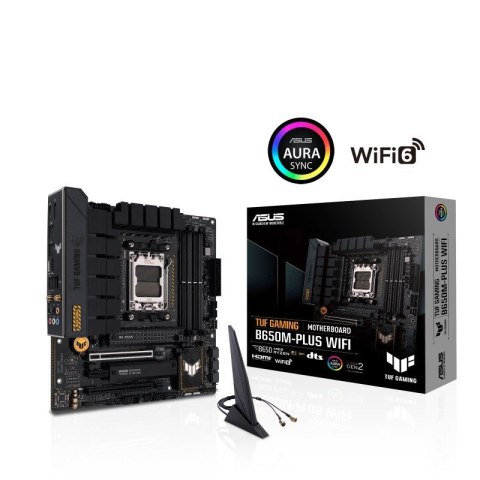 Płyta główna TUF GAMING B650M-PLUS WIFI AM5 4DDR5 HDMI mATX Płyta główna TUF GAMING B650M-PLUS WIFI AM5 4DDR5 HDMI mATX