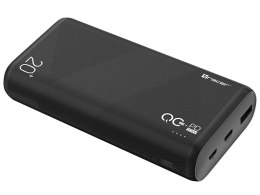 Powerbank Amos 20000mAh QC3.0-PD20W BK czarny