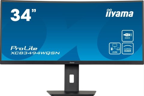 Monitor 34 cale XCB3494WQSN-B5 VA,UWQHD,1500R,USB-cDock,KVM,HAS(150mm)