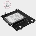 RHD-435 Ramka metalowa do montażu 4x 2.5" HDD (2x 2.5" HDD/SSD & 1x 3.5" HDD) w pozycji 5.25" Czarna