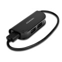 Hub HUE-X4B 4-portowy USB 2.0 kabel 20cm Czarny