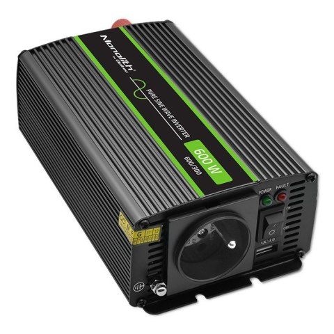 Przetwornica napięcia Monolith | 300W | 600W | 12V na 230V | Czysty Sinus