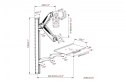 Ramię naścienne pojedyncze 1xLCD + klawiatura, max. 32" i 8kg uchylno-obrotowe 360° (PIVOT)