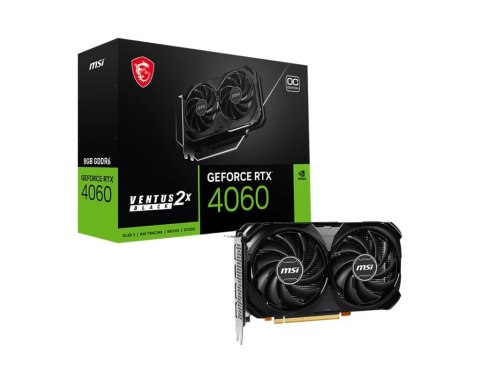 Karta graficzna GeForce RTX 4060 Ventus 2X Black OC 8GB GDDR6 128bit