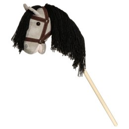 Koń na kiju Hobby Horse szary z lejcami 80cm