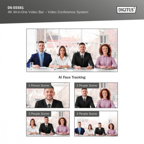 System wideokonferencji 4K ePTZ szeroki kąt 90° Sensor 3.0'' 8MP Hi-Fi, 2 mikrofony, pilot System wideokonferencji 4K ePTZ szeroki kąt 90° Sensor 3.0'' 8MP Hi-Fi, 2 mikrofony, pilot