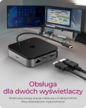 Stacja dokująca IB-DK408-C41 7w1,HDMI, DP,USB,LAN