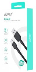 CB-NAC1 Black nylonowy kabel USB C - USB A | 1m | 3A | 60W PD | 20V