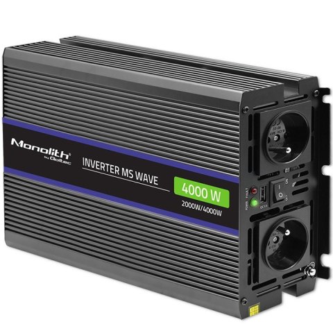 Przetwornica napięcia Monolith 4000 MS Wave | 12V na 230V | 2000/4000W | USB