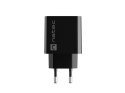 Ładowarka sieciowa Ribera 1x USB-A + 1x USB-C 20W Czarna