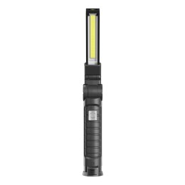 Lampa warsztatowa akumulatorowa COB LED 3W + SMD 1W, USB-C, 150 lm, obrotowa głowica, magnes, FL-03