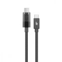 Kabel USB C - USB C 1m ze wskaźnikiem mocy ładowania LED (100 W)