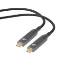 Kabel video USB C-C optyczny 4K hybryda 5m