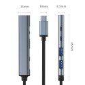 HUB adapter USB-C 3.1 5w1 | USB-C PD | USB-C | 2x USB 2.0 | USB 3.0