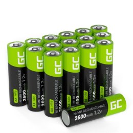 Akumulatorki paluszki AA R6 2600mAh 16 sztuk