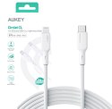 CB-SCL2 White silikonowy kabel Lightning-USB C | USB Power Delivery USB-PD | 1.8m | 27W | 3A | MFi Apple