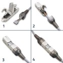 Wtyk RJ45 beznarzędziowy STP | CAT6A | JACK PIN | T568B | T568A