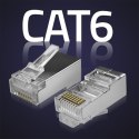 Wtyk przelotowy złącze RJ45 | CAT6 | FTP | Pass Through | Pozłacane styki | 100 sztuk