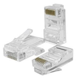 Wtyk złącze modularne RJ45 | CAT6 | UTP | Pozłacane styki | 100 sztuk