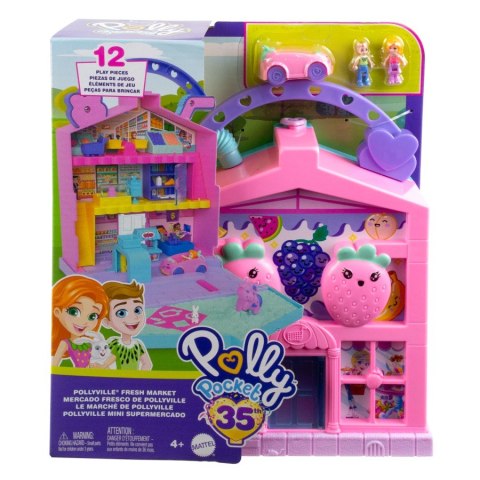 Zestaw Polly Pocket Pollyville Przenośny owocowy supermarket