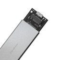 Obudowa | kieszeń na dysk M.2 SSD | SATA | NGFF | USB 3.0 | Superspeed 5Gb/s | 2TB | Srebrna