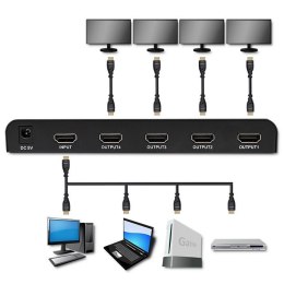 Aktywny rozdzielacz Splitter 4 x HDMI 4K x 2K | 6Gb/s | 60Hz