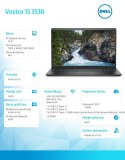 Notebook Vostro 15 (3530) Win11Pro i5-1334U/16GB/512GB SSD/15.6 FHD 120Hz/Intel Iris Xe/FgrPr/FHD Cam/Mic/WLAN + BT/Backlit Kb/3