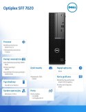 Komputer Optiplex SFF/Core i3-14100/8GB/512GB SSD/Integrated/WLAN + BT/Kb/Mouse/W11Pro