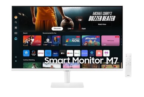 Monitor 32 cale SMART M70D VA 3840x2160 UHD 16:9 2xHDMI 3xUSB 2.0 1xUSB-C (65W) 4ms 60Hz WiFi/BT głośniki płaski biały 2Yd2d Monitor 32 cale SMART M70D VA 3840x2160 UHD 16:9 2xHDMI 3xUSB 2.0 1xUSB-C (65W) 4ms 60Hz WiFi/BT głośniki płaski biały 2Yd2d