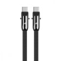 Kabel 2w1 USB C smycz 1.2 m czarny